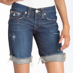 True Religion Riley Boyfriend Jean Shorts 28 NWT